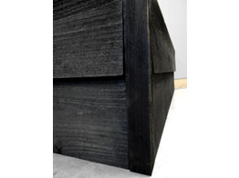 BWC12383 Black wood corner 38 x 38 x 3000 mm