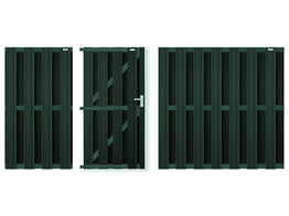 cms195a WPC SET MODULAR SCHERM GRIJS/ANTRACIET H 1.95 M